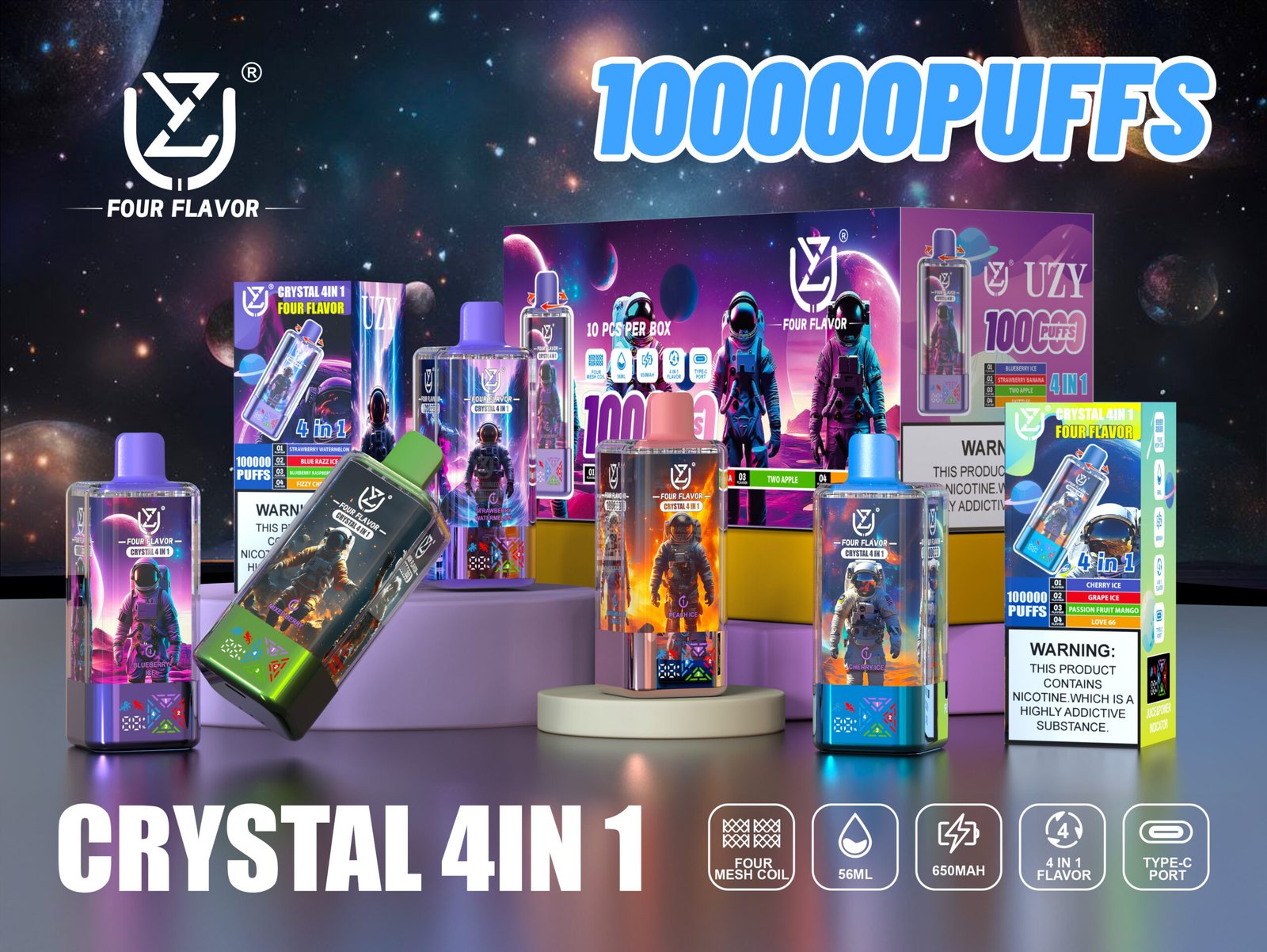 buy reusable vape Crystal Storm Bar 12k Vape Kit Box of 10 main image 0
