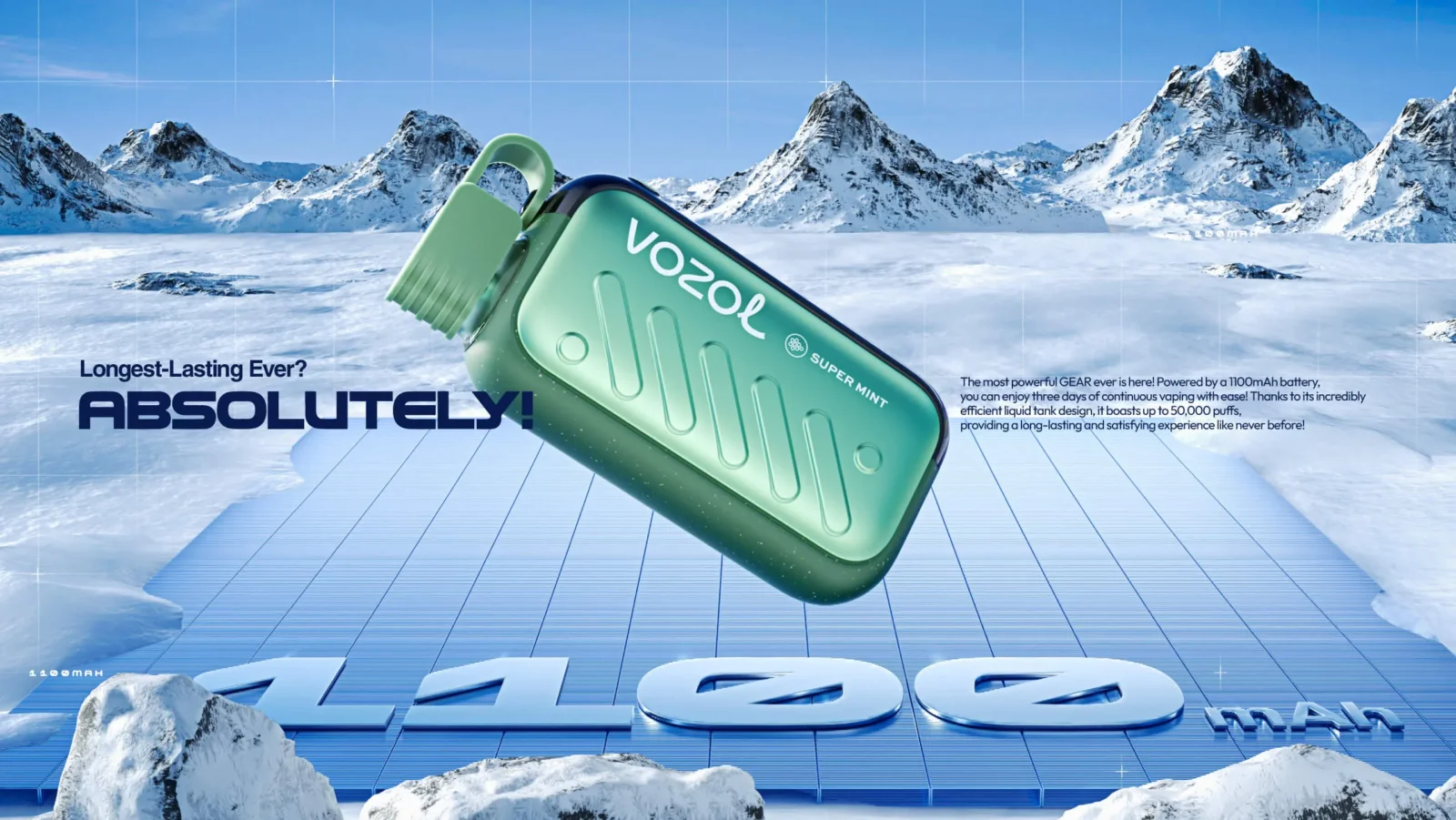 menthol vuse pods Vozol Gear Ice & Sweet 50000 Puffs Disposable Vape