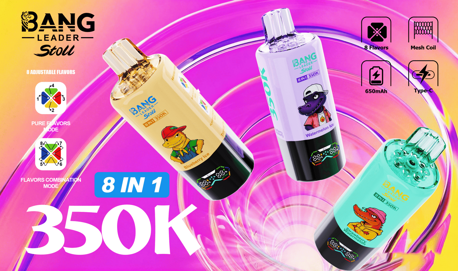 elfbar elfa master akku Bang DE 80000 80k Puffs 3 in 1 Flavors Newest Original Rechargeable LCD  Display Disposable Vape main image 0