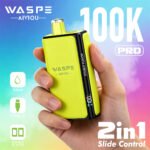WASPE Double Flavor 100K Pro PUFFS Disposable Vape 4 in 1 Rechargeable 100000 Puffs