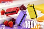 WASPE Double Flavor 100K Pro PUFFS Disposable Vape 4 in 1 Rechargeable 100000 Puffs - Image 2
